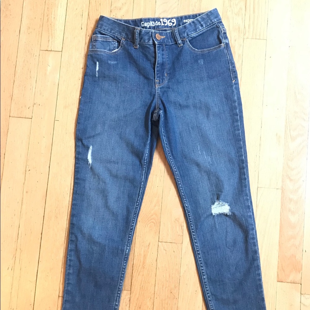 Gap Girls Jeans Size 12 Distressed Denim
